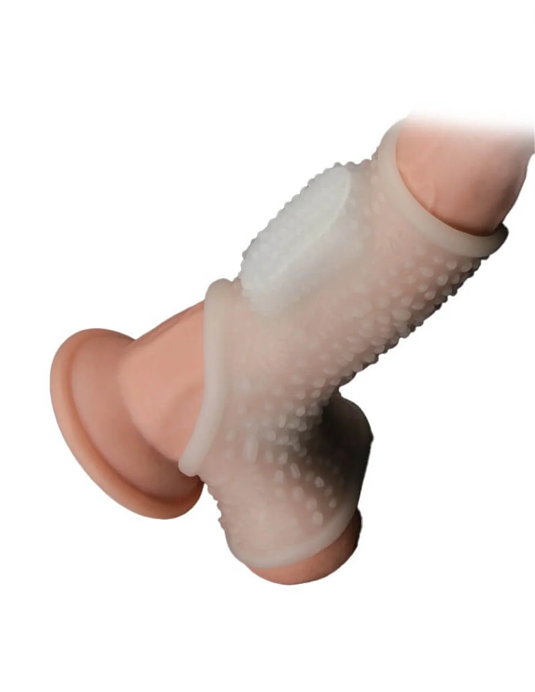 Lovetoy Drip Knights Ring Vibrating Penis Sleeve White 3 Lovetoy Drip Knights Ring Vibrating Penis Sleeve White - Afbeelding 3