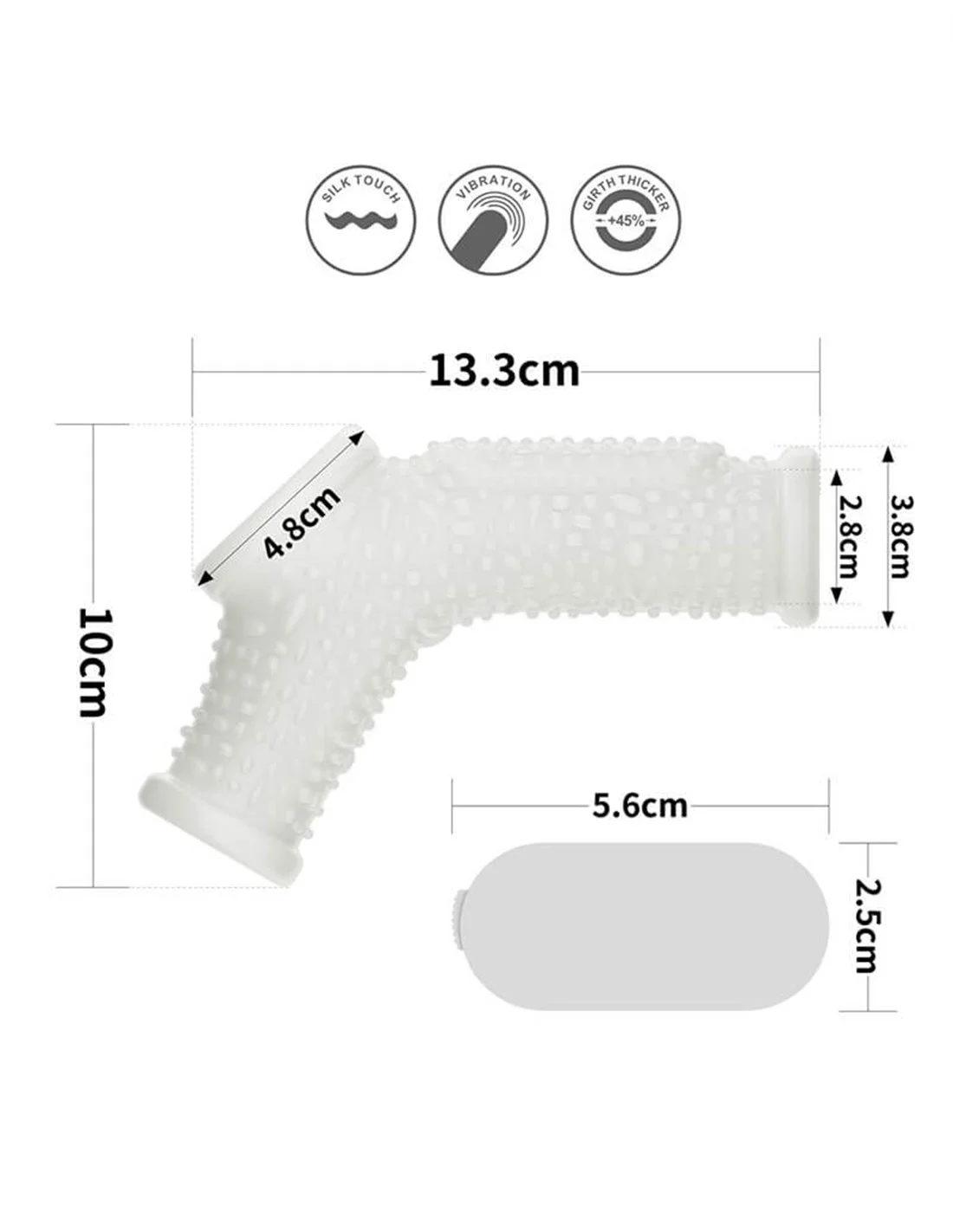 Lovetoy Drip Knights Ring Vibrating Penis Sleeve White 5 Lovetoy Drip Knights Ring Vibrating Penis Sleeve White - Afbeelding 5