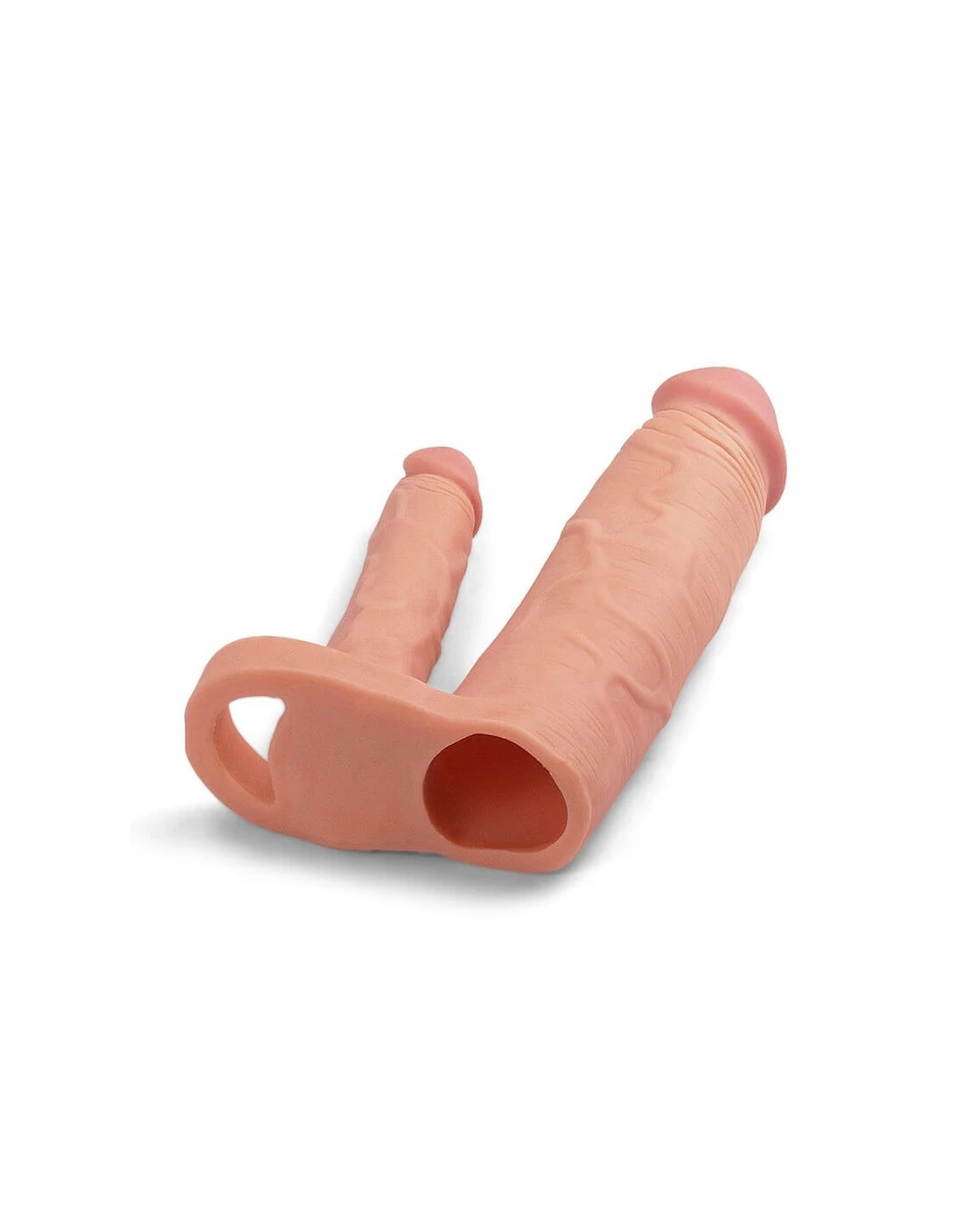 Lovetoy Pleasure X Tender Double Penis Sleeve Plus 5 Cm Nude 2 Lovetoy Pleasure X Tender Double Penis Sleeve Plus 5 Cm Nude - Afbeelding 2