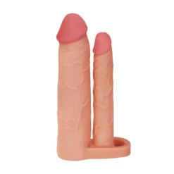 Lovetoy Pleasure X Tender Double Penis Sleeve Plus 5 Cm Nude