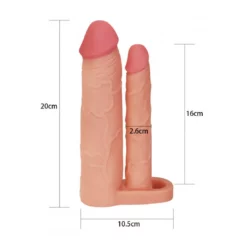 Lovetoy Pleasure X Tender Double Penis Sleeve Plus 5 Cm Nude 7 Lovetoy Pleasure X Tender Double Penis Sleeve Plus 5 Cm Nude -Aanbiedingen Masturbators Winkel lovetoy pleasure x tender double penis sleeve plus 5 cm nude 3