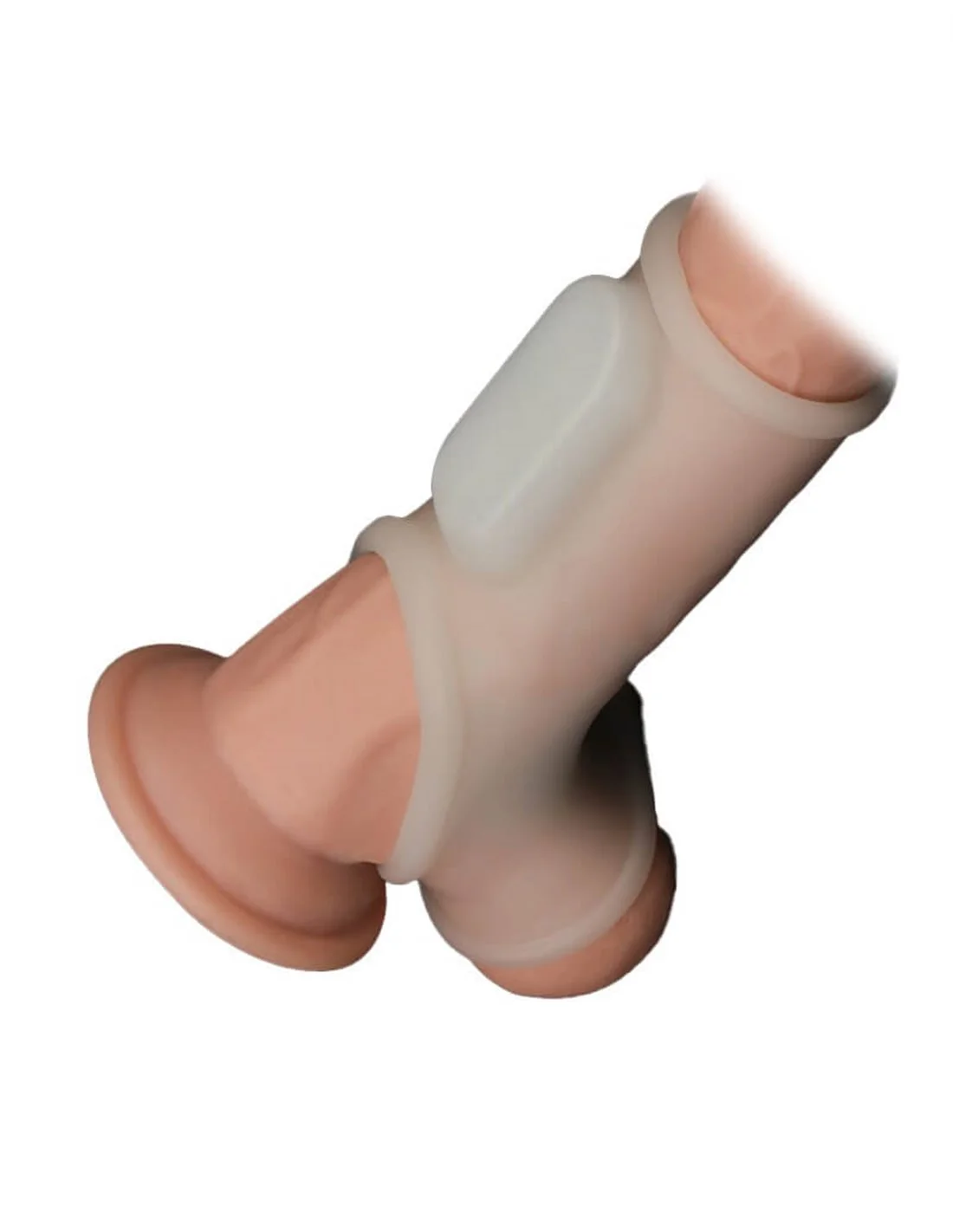 Lovetoy Silk Knights Ring Vibrating Penis Sleeve White 3 Lovetoy Silk Knights Ring Vibrating Penis Sleeve White - Afbeelding 3