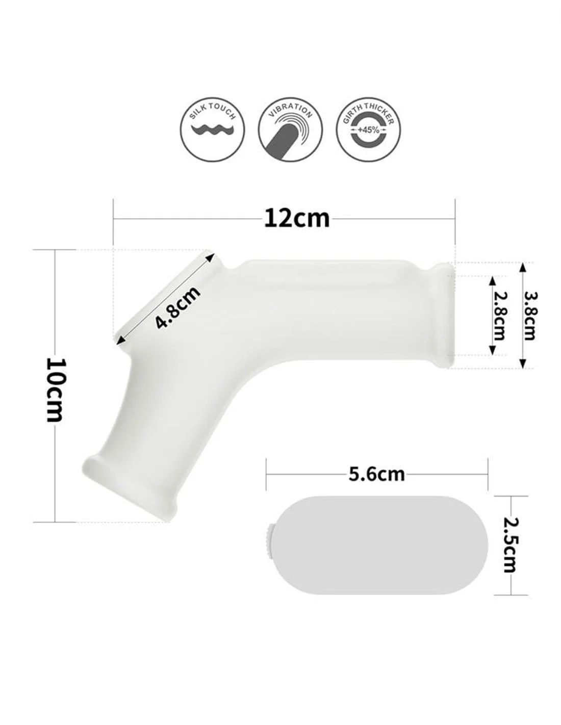 Lovetoy Silk Knights Ring Vibrating Penis Sleeve White 5 Lovetoy Silk Knights Ring Vibrating Penis Sleeve White - Afbeelding 5