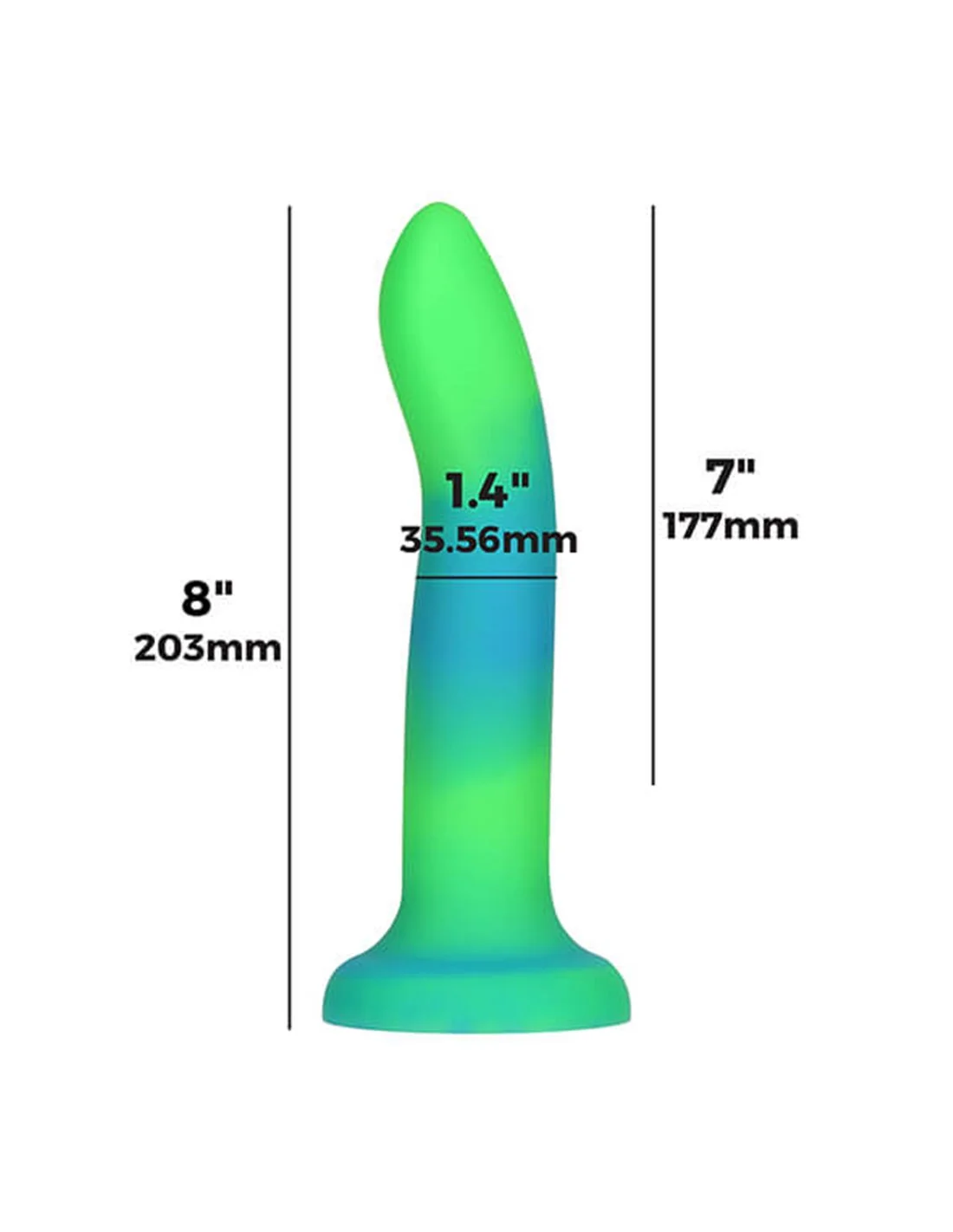 Naked Addiction Rave Dong Blue Green 6 Naked Addiction Rave Dong Blue Green - Afbeelding 6