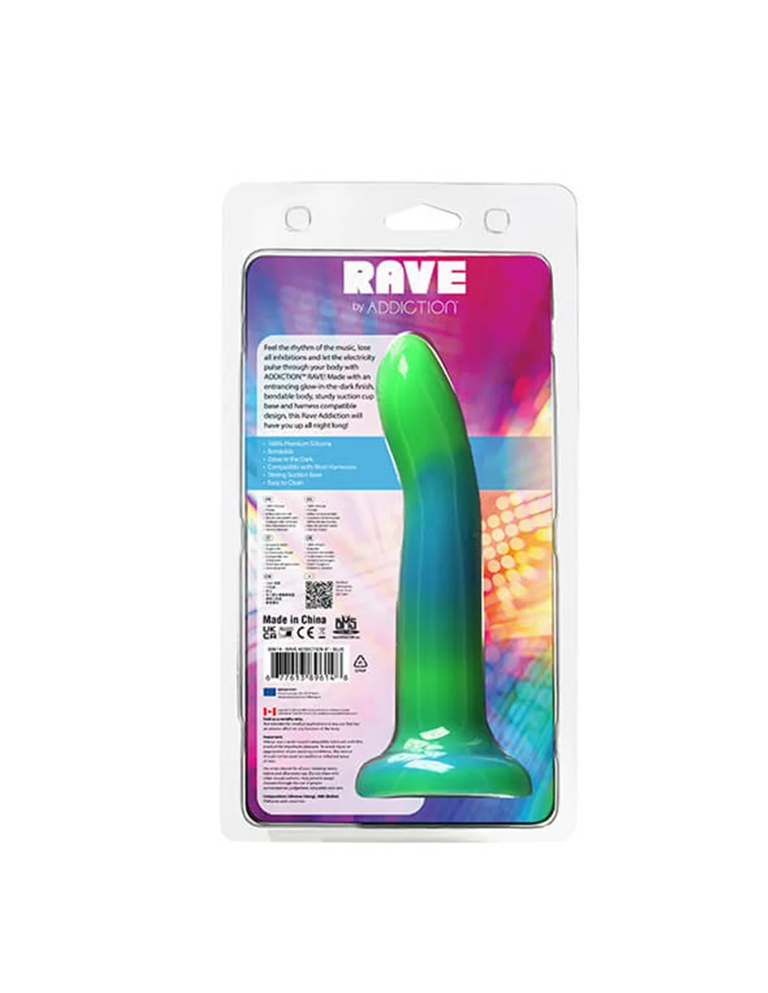 Naked Addiction Rave Dong Blue Green 8 Naked Addiction Rave Dong Blue Green - Afbeelding 8