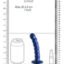 Ouch! Ouch Beaded G-spot Dildo 13 Cm Metalic Blue -Aanbiedingen Masturbators Winkel ouch beaded g spot dildo 13 cm metalic blue 5