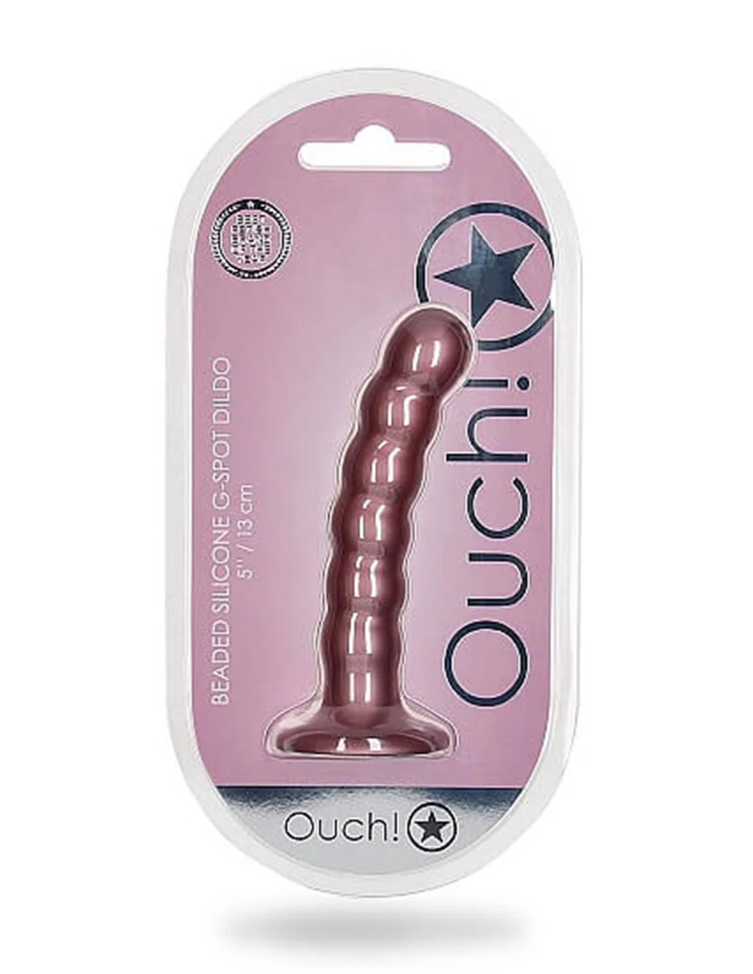Ouch! Ouch Beaded G-spot Dildo 13 Cm Rose Gold 8 Ouch! Ouch Beaded G-spot Dildo 13 Cm Rose Gold - Afbeelding 8