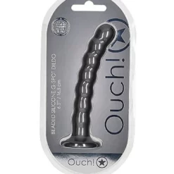 Ouch! Ouch Beaded G-spot Dildo 16.5 Cm Gun Metal -Aanbiedingen Masturbators Winkel ouch beaded g spot dildo 165 cm gun metal 7