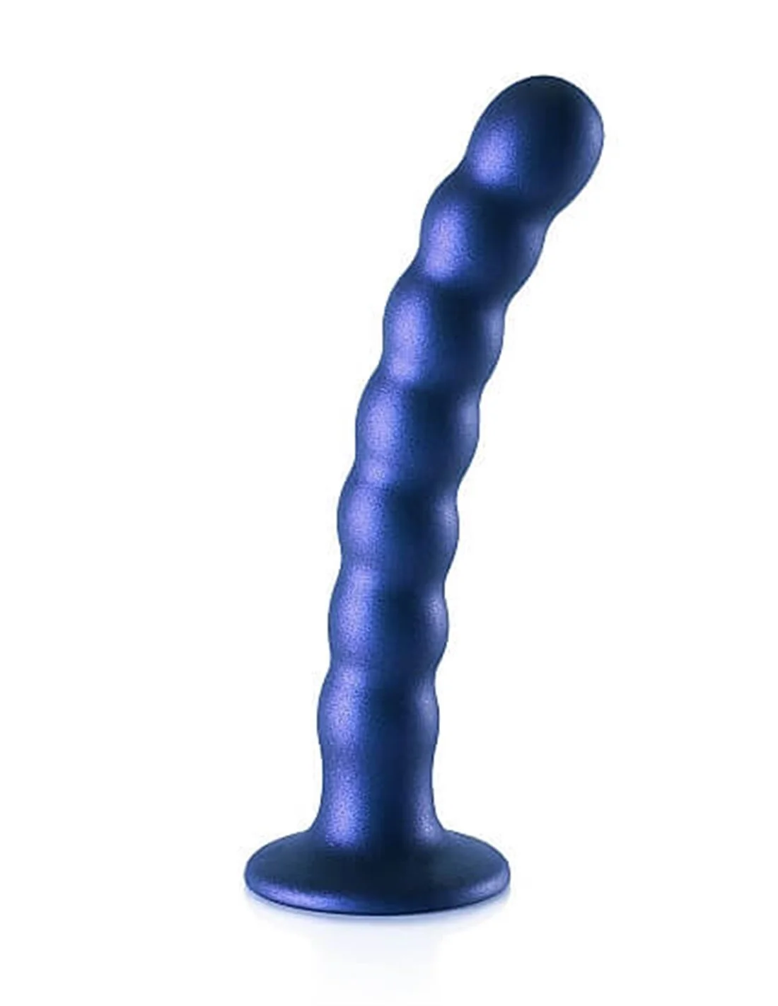 Ouch! Ouch Beaded G-spot Dildo 16.5 Cm Metallic Blue 3 Ouch! Ouch Beaded G-spot Dildo 16.5 Cm Metallic Blue - Afbeelding 3