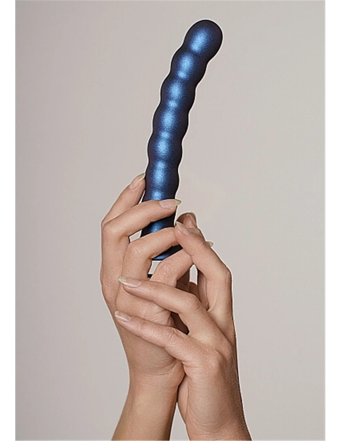 Ouch! Ouch Beaded G-spot Dildo 16.5 Cm Metallic Blue 7 Ouch! Ouch Beaded G-spot Dildo 16.5 Cm Metallic Blue - Afbeelding 7