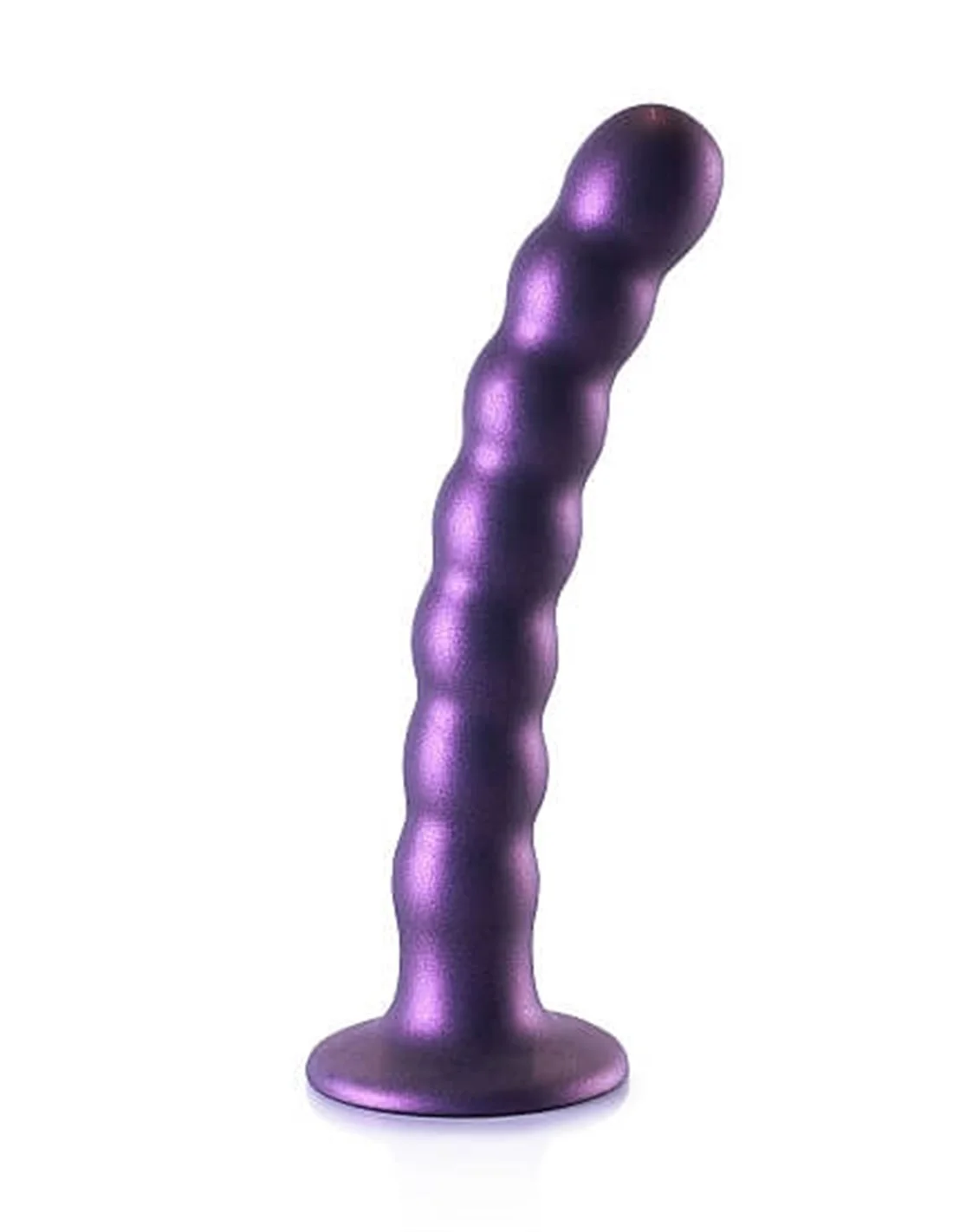 Ouch! Ouch Beaded G-spot Dildo 16.5 Cm Metallic Purple 2 Ouch! Ouch Beaded G-spot Dildo 16.5 Cm Metallic Purple - Afbeelding 2