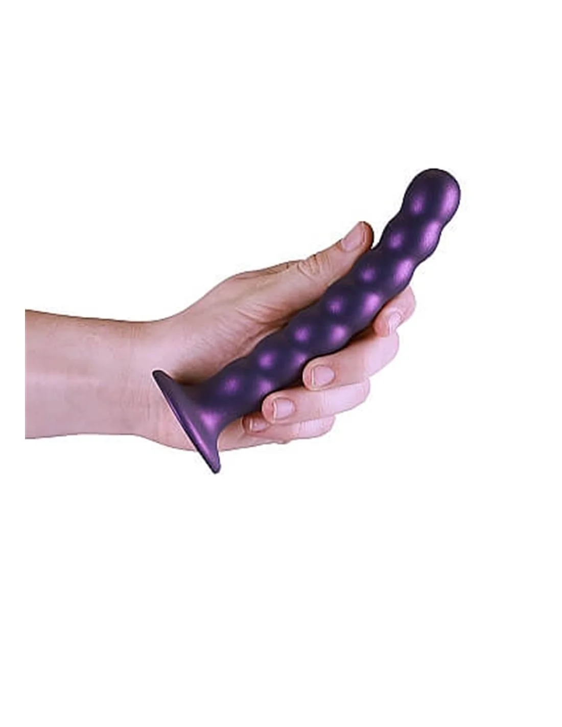 Ouch! Ouch Beaded G-spot Dildo 16.5 Cm Metallic Purple 4 Ouch! Ouch Beaded G-spot Dildo 16.5 Cm Metallic Purple - Afbeelding 4