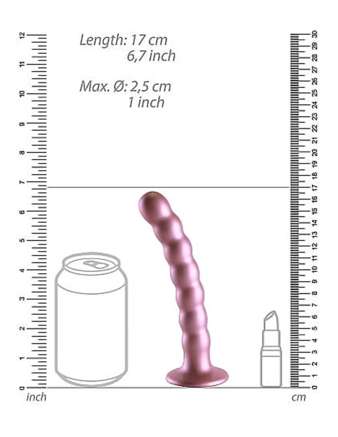 Ouch! Ouch Beaded G-spot Dildo 16.5 Cm Rose Gold 6 Ouch! Ouch Beaded G-spot Dildo 16.5 Cm Rose Gold - Afbeelding 6