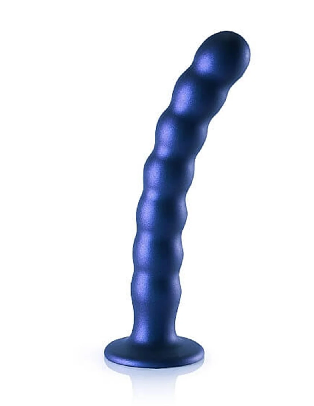 Ouch! Ouch Beaded G-spot Dildo 20.5 Cm Metallic Blue 2 Ouch! Ouch Beaded G-spot Dildo 20.5 Cm Metallic Blue - Afbeelding 2