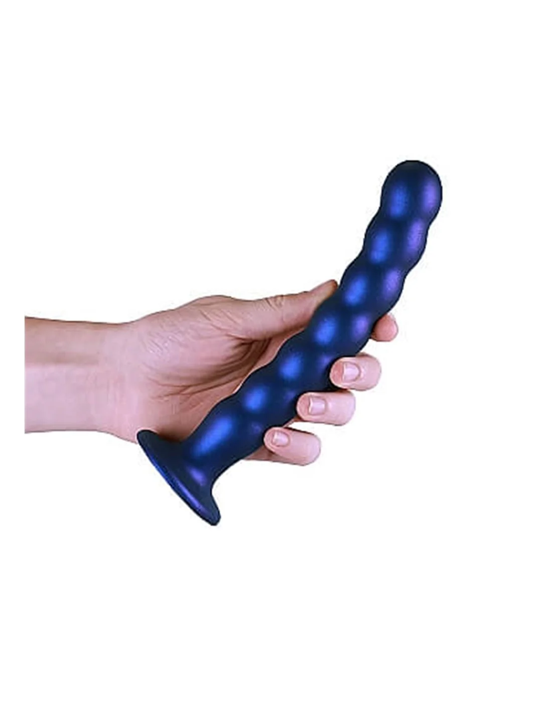 Ouch! Ouch Beaded G-spot Dildo 20.5 Cm Metallic Blue 5 Ouch! Ouch Beaded G-spot Dildo 20.5 Cm Metallic Blue - Afbeelding 5