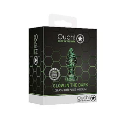 Ouch! Ouch Glass Butt Plug Glow In The Dark Medium Clear -Aanbiedingen Masturbators Winkel ouch glass butt plug glow in the dark medium clear 4