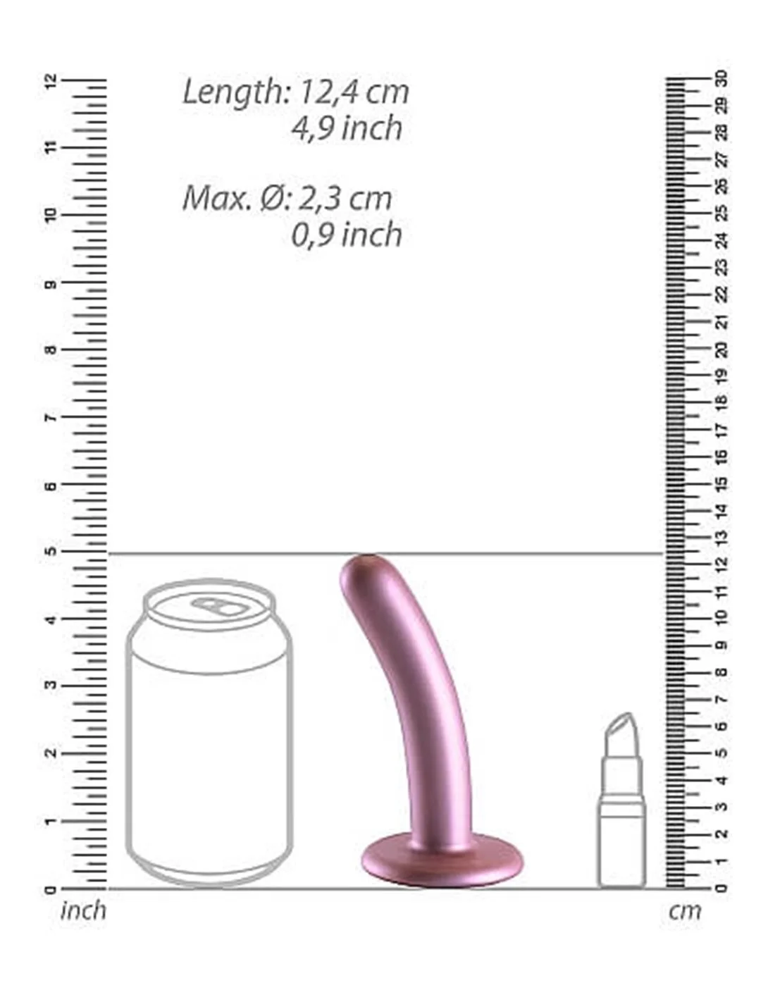 Ouch! Ouch Smooth G-spot Dildo 12 Cm Rose Gold 6 Ouch! Ouch Smooth G-spot Dildo 12 Cm Rose Gold - Afbeelding 6
