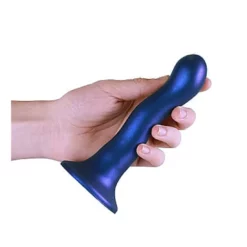 Ouch! Ouch Ultra Soft Silicone Curvy G-spot Dildo 17 Cm Metallic Blue -Aanbiedingen Masturbators Winkel ouch ultra soft silicone curvy g spot dildo 17 cm metallic blue 3