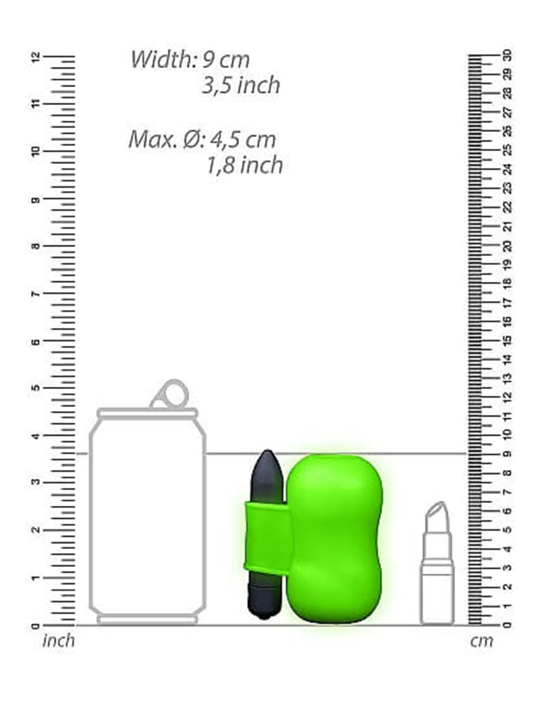 Ouch! Ouch Vibrating Masturbator Glow In The Dark 4 Ouch! Ouch Vibrating Masturbator Glow In The Dark - Afbeelding 4