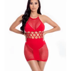 Pink Lipstick Lingerie Girl Gone Bad Dress Red One Size