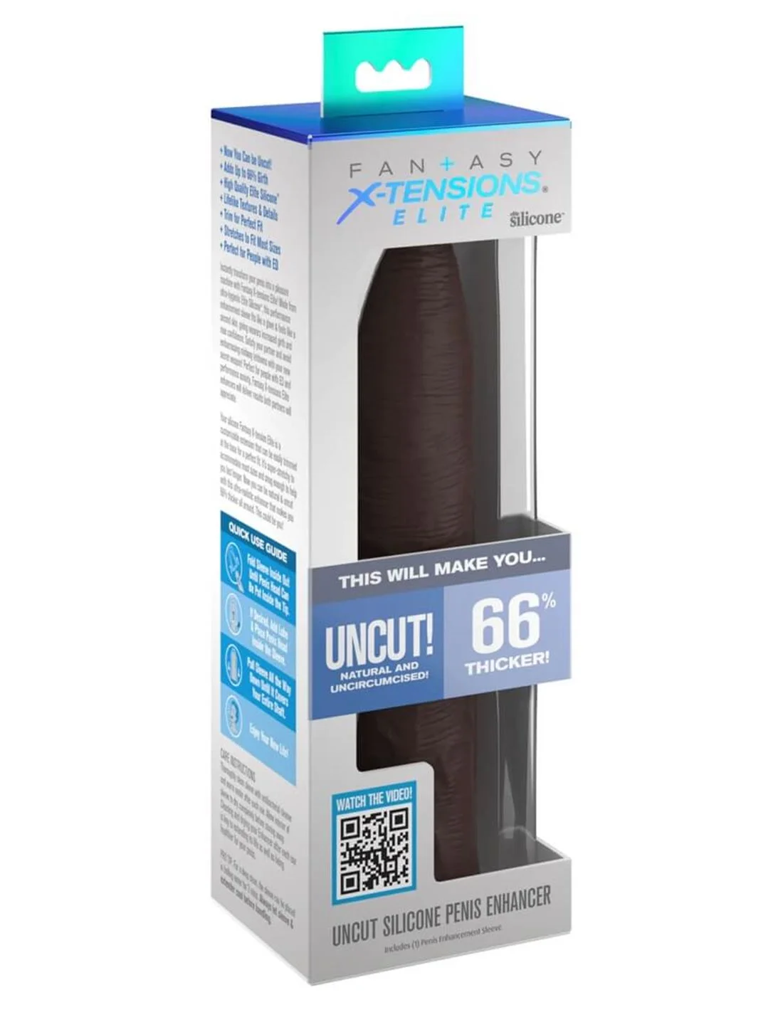 Pipedream Extension Sleeve Uncut 7 Inch Brown Skin 2 Pipedream Extension Sleeve Uncut 7 Inch Brown Skin - Afbeelding 2