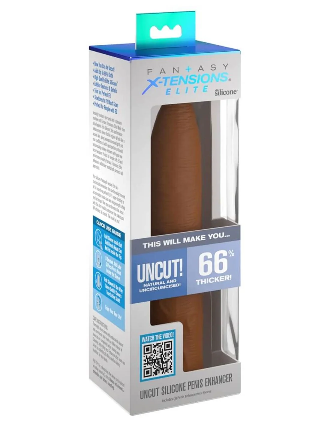 Pipedream Extension Sleeve Uncut 7 Inch Caramel Skin 2 Pipedream Extension Sleeve Uncut 7 Inch Caramel Skin - Afbeelding 2