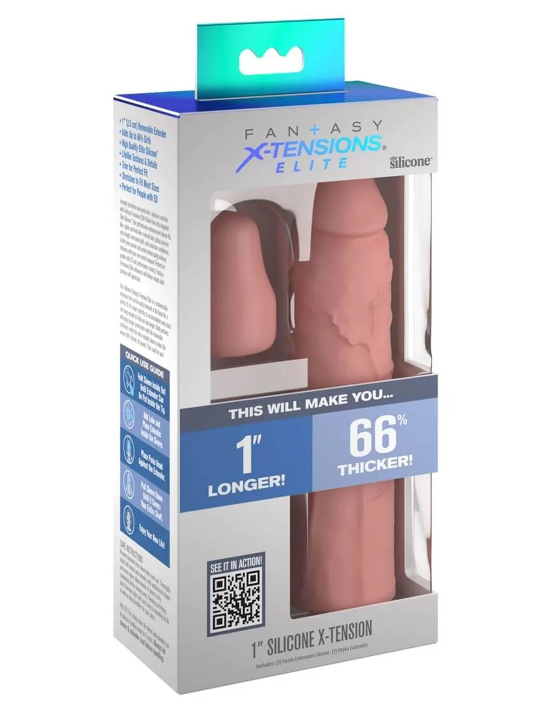 Pipedream Sleeve 7 Inch + 1 Inch Plug Light Skin 3 Pipedream Sleeve 7 Inch + 1 Inch Plug Light Skin - Afbeelding 3