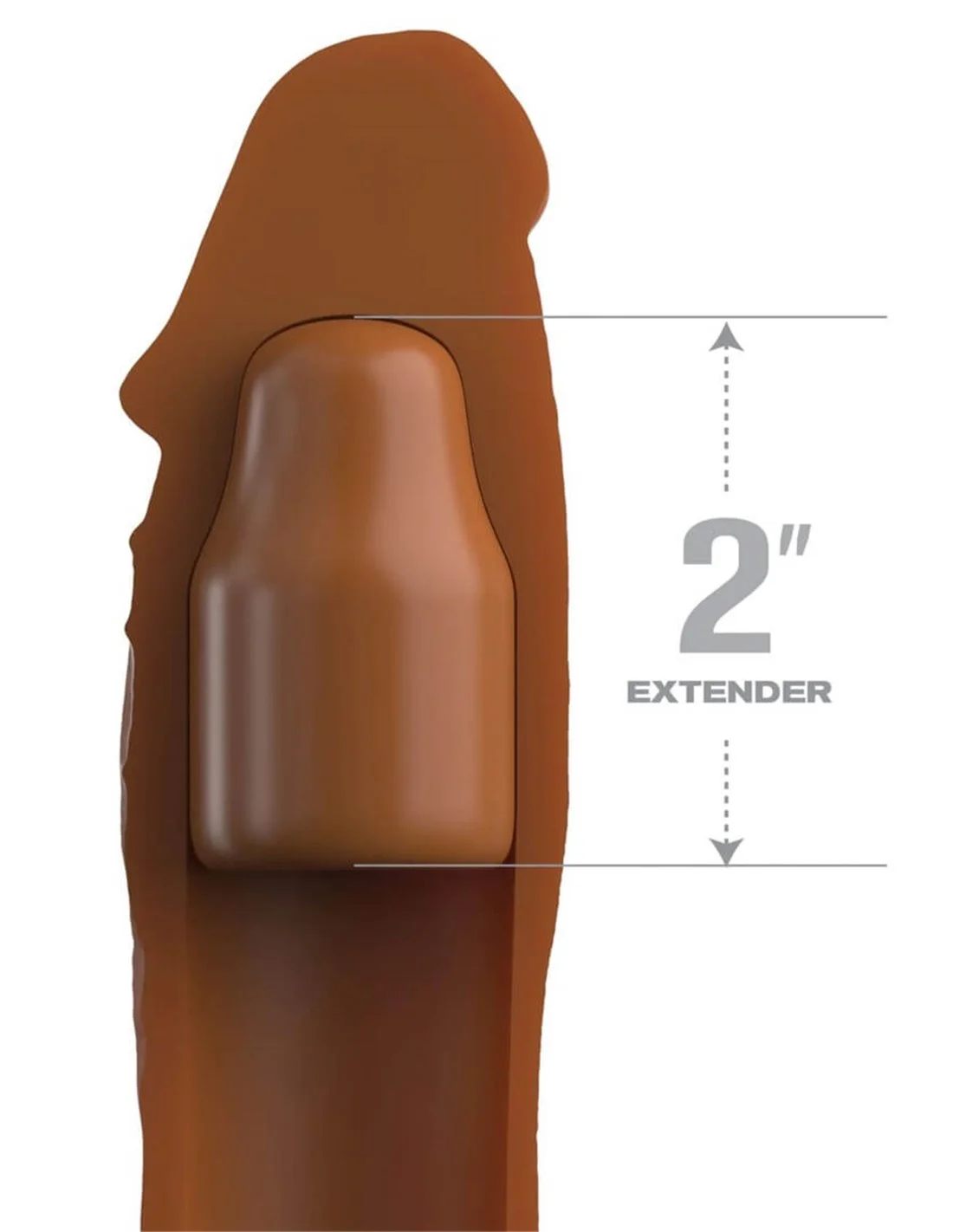 Pipedream Sleeve 8 Inch + 2 Inch Plug Caramel Skin 2 Pipedream Sleeve 8 Inch + 2 Inch Plug Caramel Skin - Afbeelding 2