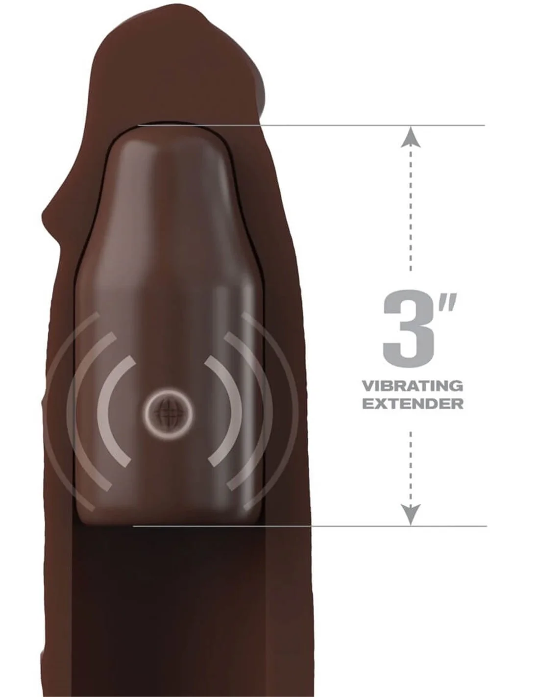 Pipedream Sleeve 9 In + 3 In Plug Remote Brown Skin 2 Pipedream Sleeve 9 In + 3 In Plug Remote Brown Skin - Afbeelding 2