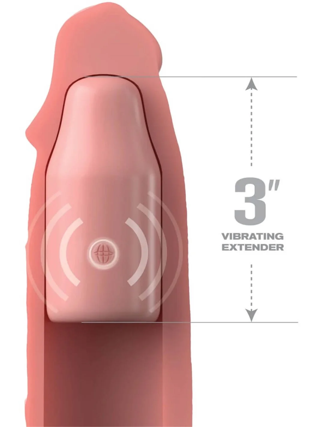 Pipedream Sleeve 9 In + 3 In Plug Remote Light Skin 2 Pipedream Sleeve 9 In + 3 In Plug Remote Light Skin - Afbeelding 2