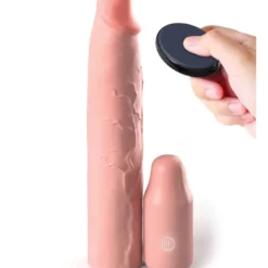 Pipedream Sleeve 9 In + 3 In Plug Remote Light Skin