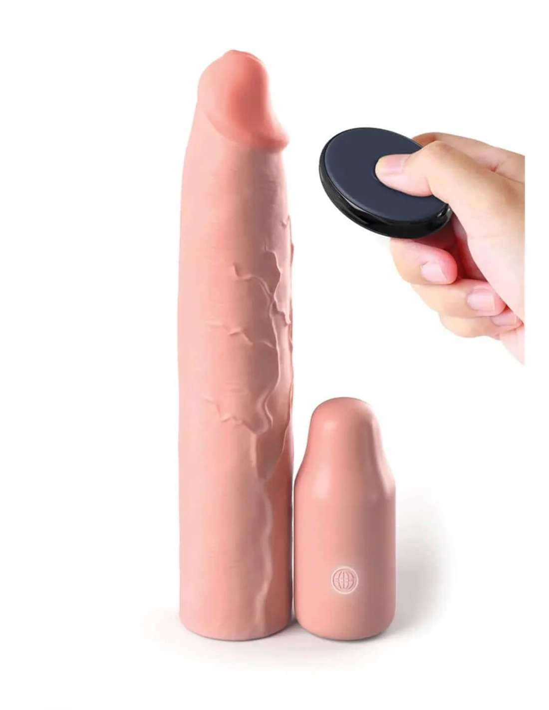 Pipedream Sleeve 9 In + 3 In Plug Remote Light Skin 1 Pipedream Sleeve 9 In + 3 In Plug Remote Light Skin