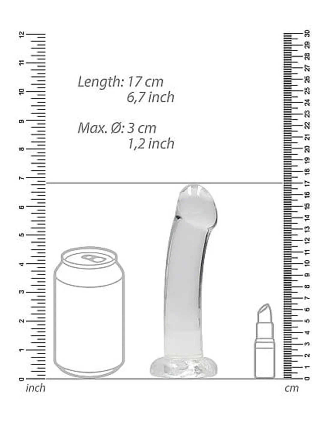 RealRock 17 Cm Non Realistic Dildo Suction Cup Clear 4 RealRock 17 Cm Non Realistic Dildo Suction Cup Clear - Afbeelding 4
