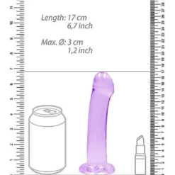 RealRock 17 Cm Non Realistic Dildo Suction Cup Purple -Aanbiedingen Masturbators Winkel realrock 17 cm non realistic dildo suction cup purple 3
