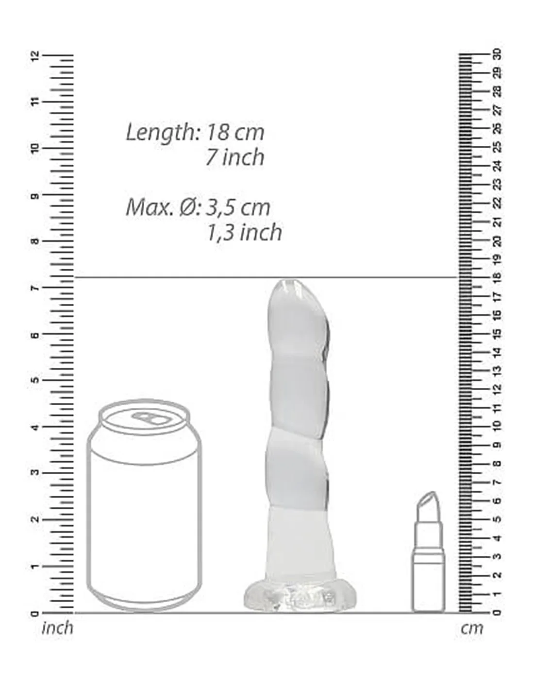 RealRock Non Realistic Dildo Suction Cup 17 Cm Clear 4 RealRock Non Realistic Dildo Suction Cup 17 Cm Clear - Afbeelding 4