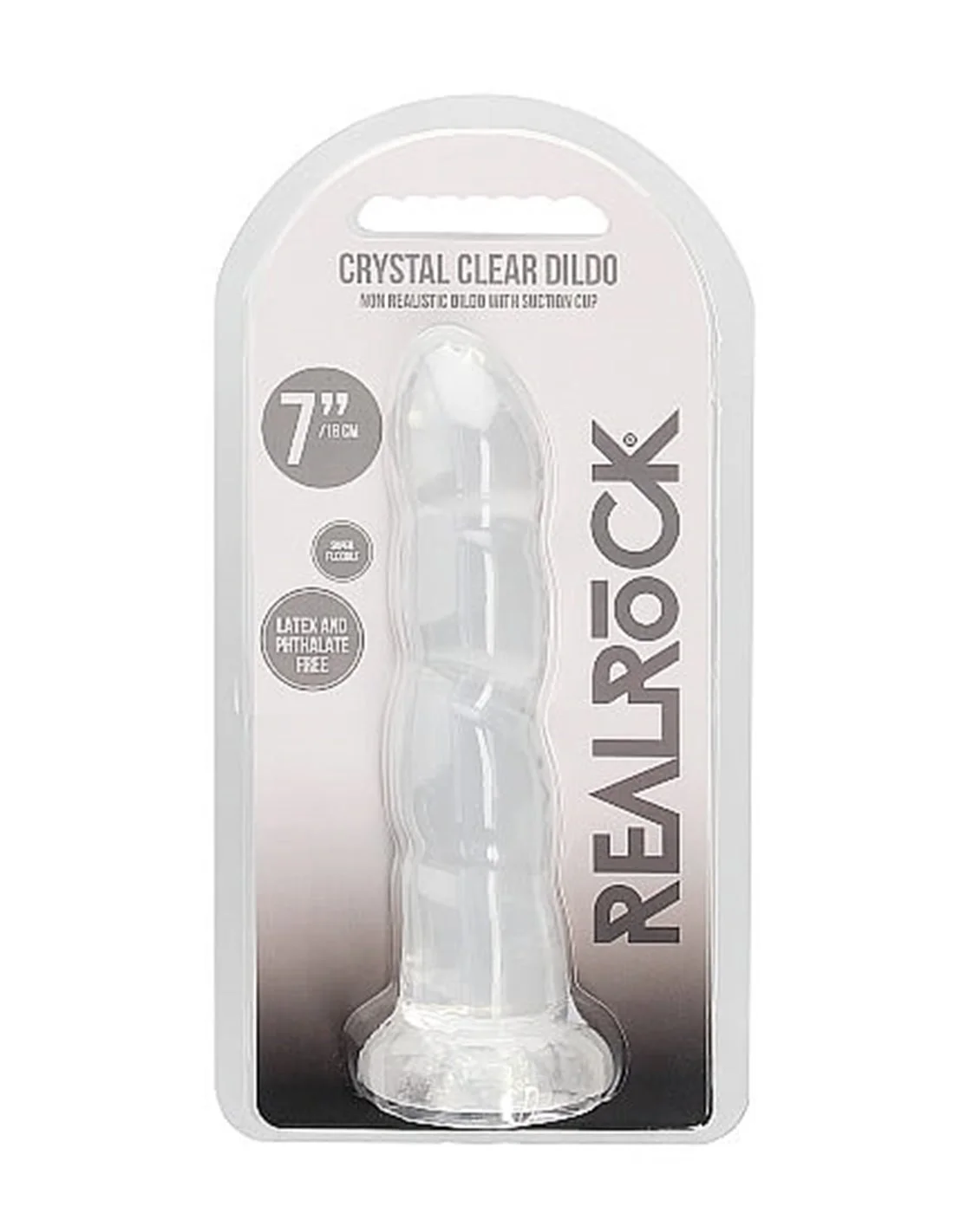 RealRock Non Realistic Dildo Suction Cup 17 Cm Clear 5 RealRock Non Realistic Dildo Suction Cup 17 Cm Clear - Afbeelding 5