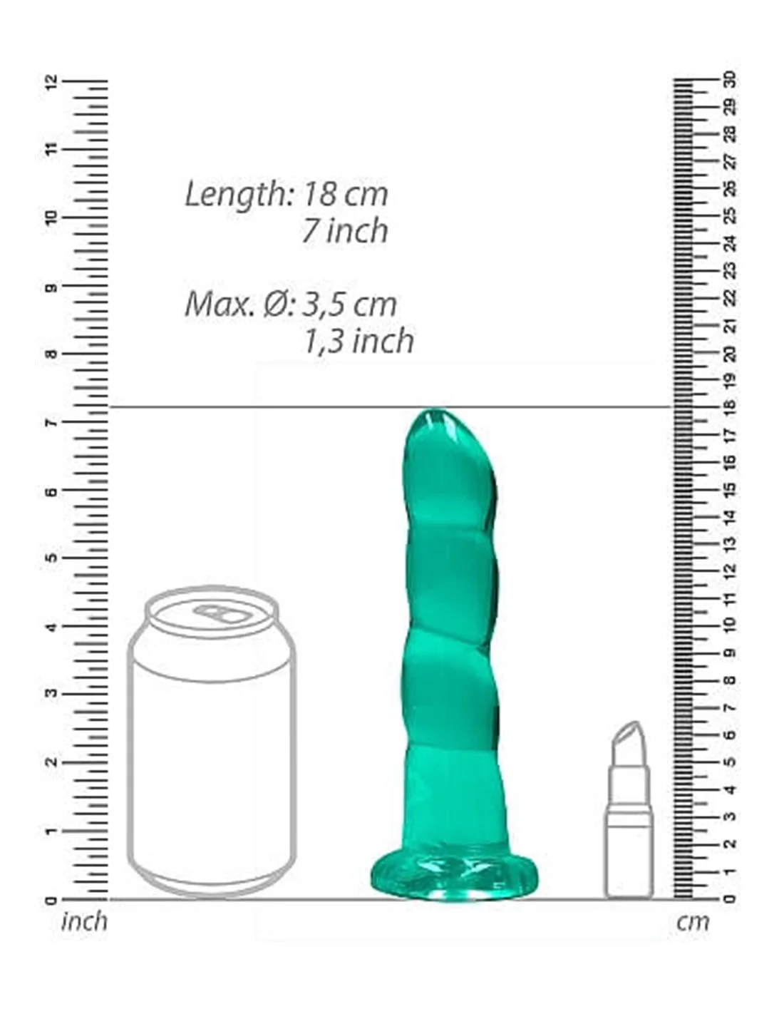 RealRock Non Realistic Dildo Suction Cup 17 Cm Green 5 RealRock Non Realistic Dildo Suction Cup 17 Cm Green - Afbeelding 5