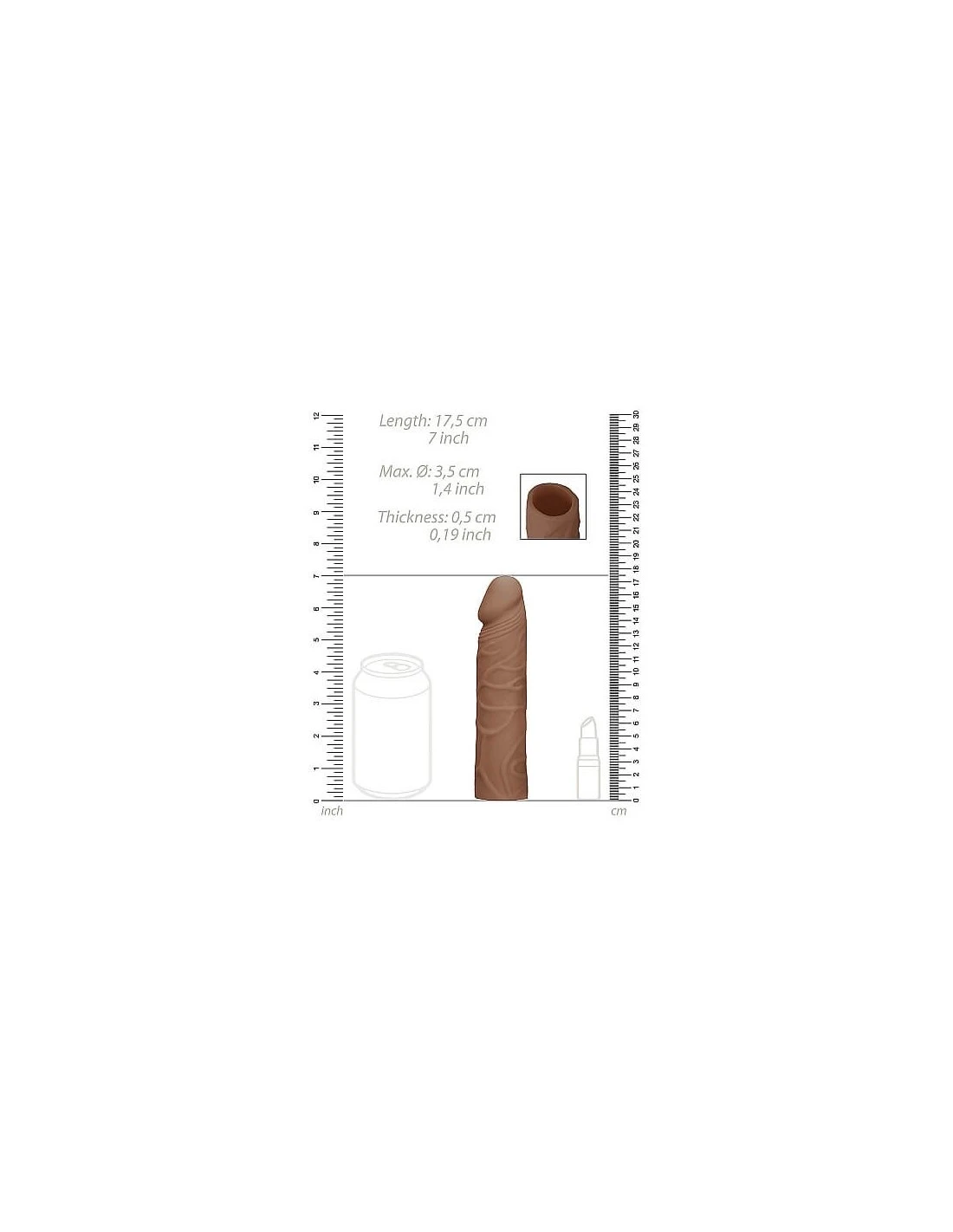 RealRock Penis Sleeve 7 Tan 8 RealRock Penis Sleeve 7 Tan - Afbeelding 8