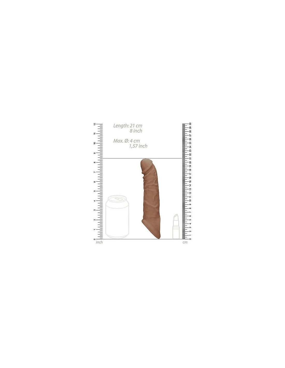 RealRock Penis Sleeve 8 Tan 7 RealRock Penis Sleeve 8 Tan - Afbeelding 7