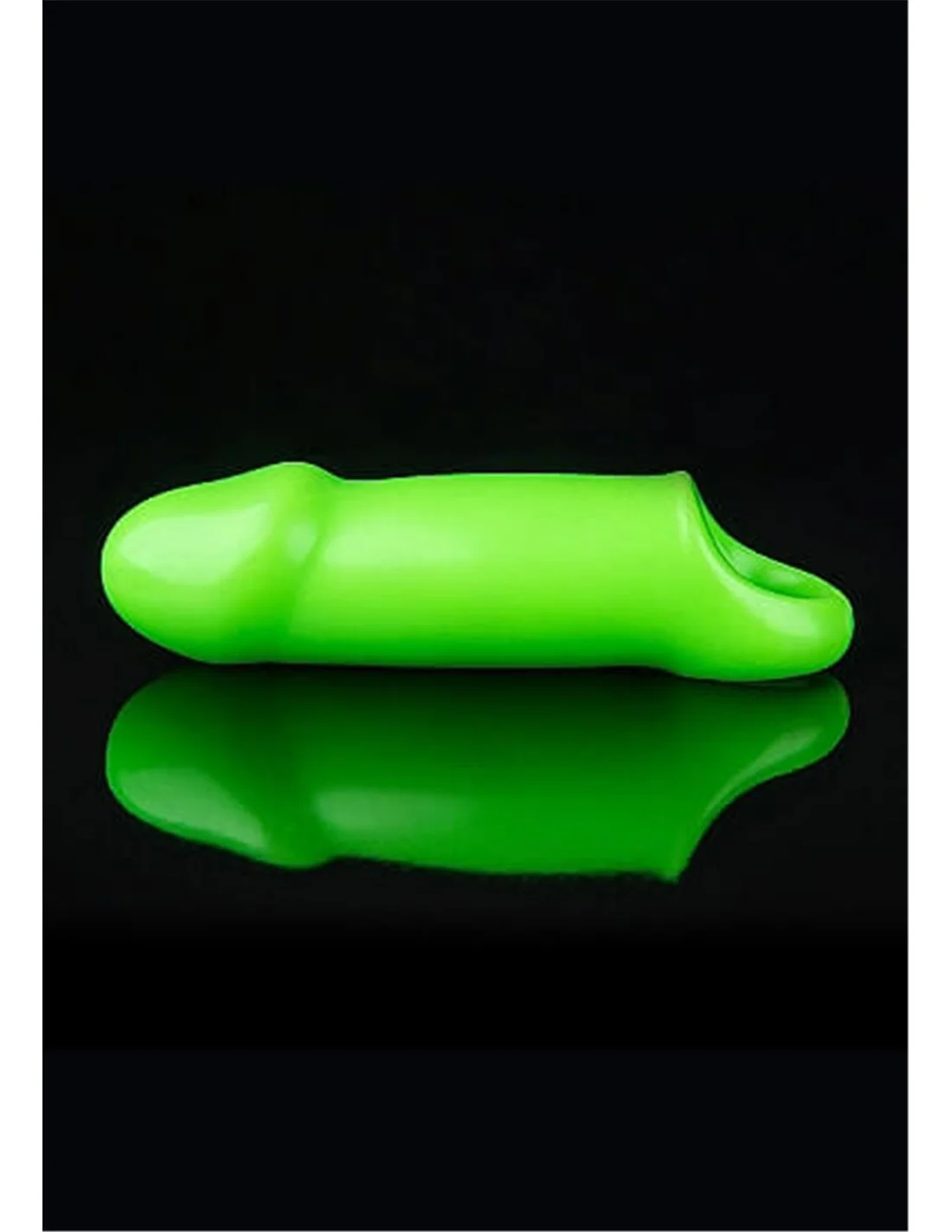 RealRock Smooth Stretchy Penis Sleeve GitD Neon Green 2 RealRock Smooth Stretchy Penis Sleeve GitD Neon Green - Afbeelding 2