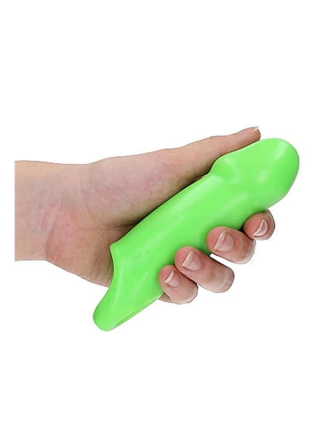 RealRock Smooth Stretchy Penis Sleeve GitD Neon Green 3 RealRock Smooth Stretchy Penis Sleeve GitD Neon Green - Afbeelding 3