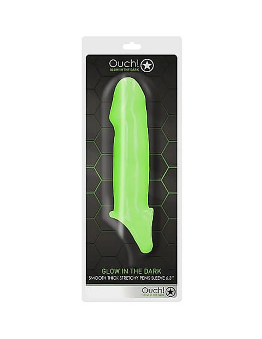 RealRock Smooth Stretchy Penis Sleeve GitD Neon Green 5 RealRock Smooth Stretchy Penis Sleeve GitD Neon Green - Afbeelding 5