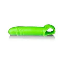 RealRock Smooth Stretchy Penis Sleeve Glow In The Dark Neon Green