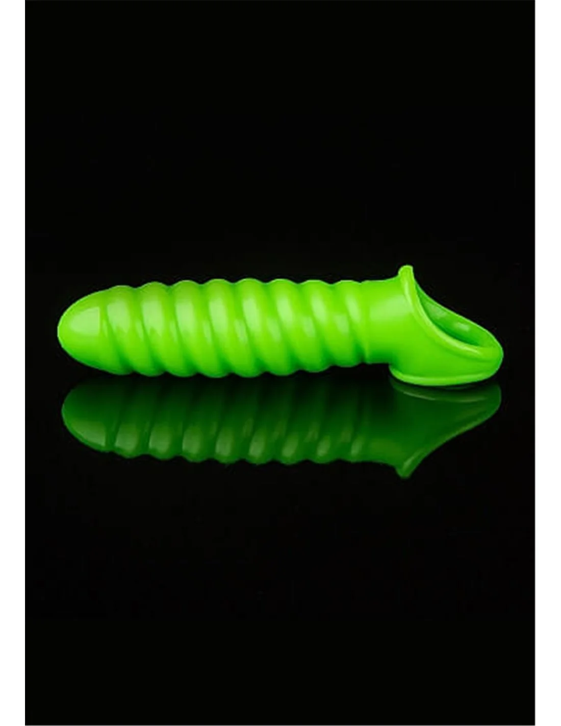 RealRock Swirl Stretchy Penis Sleeve Glow In The Dark Neon Green 2 RealRock Swirl Stretchy Penis Sleeve Glow In The Dark Neon Green - Afbeelding 2
