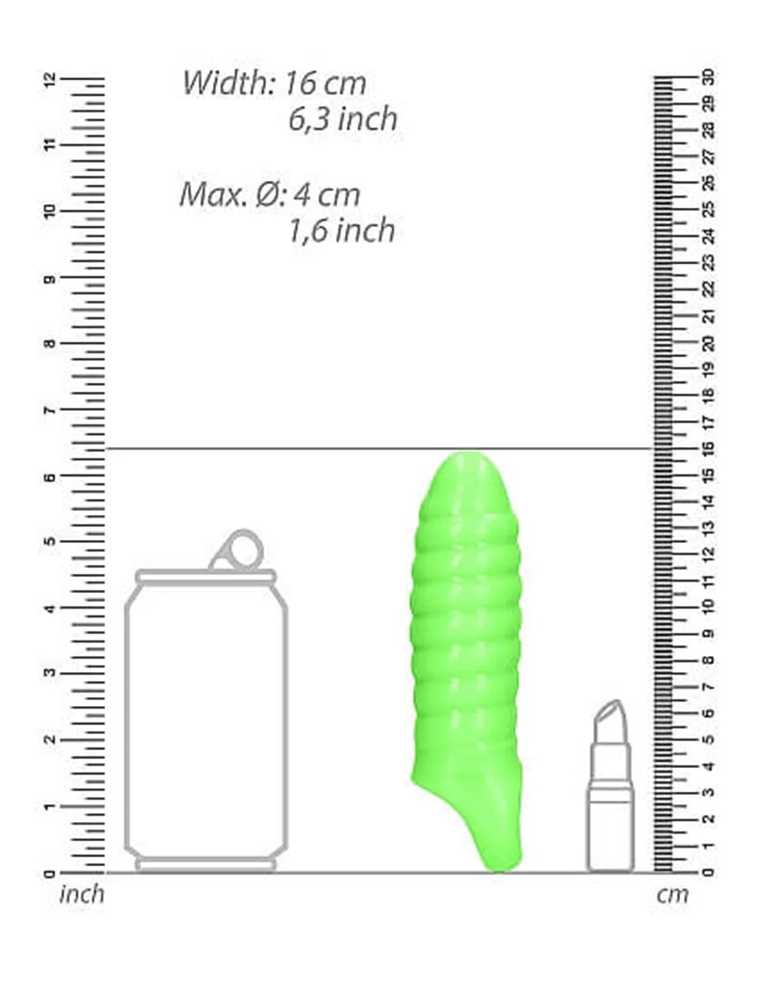 RealRock Swirl Thick Stretchy Penis Sleeve Glow In The Dark 3 RealRock Swirl Thick Stretchy Penis Sleeve Glow In The Dark - Afbeelding 3