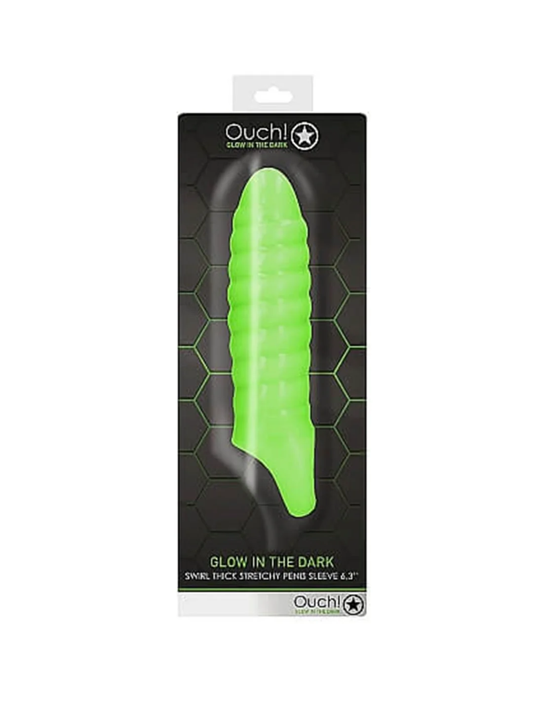 RealRock Swirl Thick Stretchy Penis Sleeve Glow In The Dark 5 RealRock Swirl Thick Stretchy Penis Sleeve Glow In The Dark - Afbeelding 5