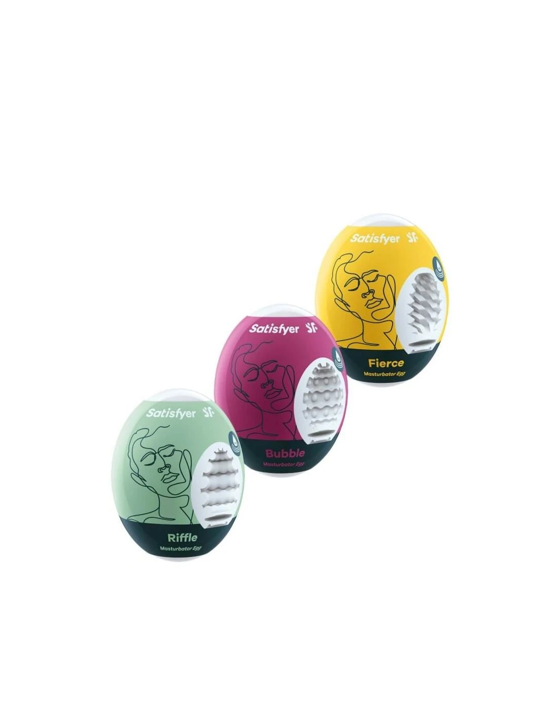 Satisfyer Masturbator Ei Set 3 Stuks Riffle Bubble Fierce 1 Satisfyer Masturbator Ei Set 3 Stuks Riffle Bubble Fierce