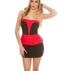 White Label Sexy Bandeau Mini Dress With Peplum
