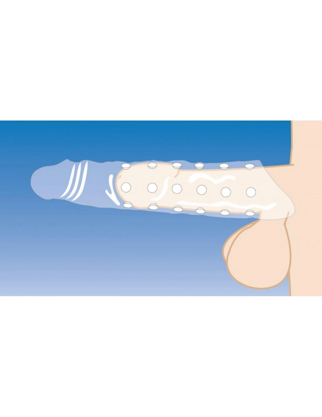 Size Matters Extender Penissleeve Met Noppen Transparant 4 Size Matters Extender Penissleeve Met Noppen Transparant - Afbeelding 4