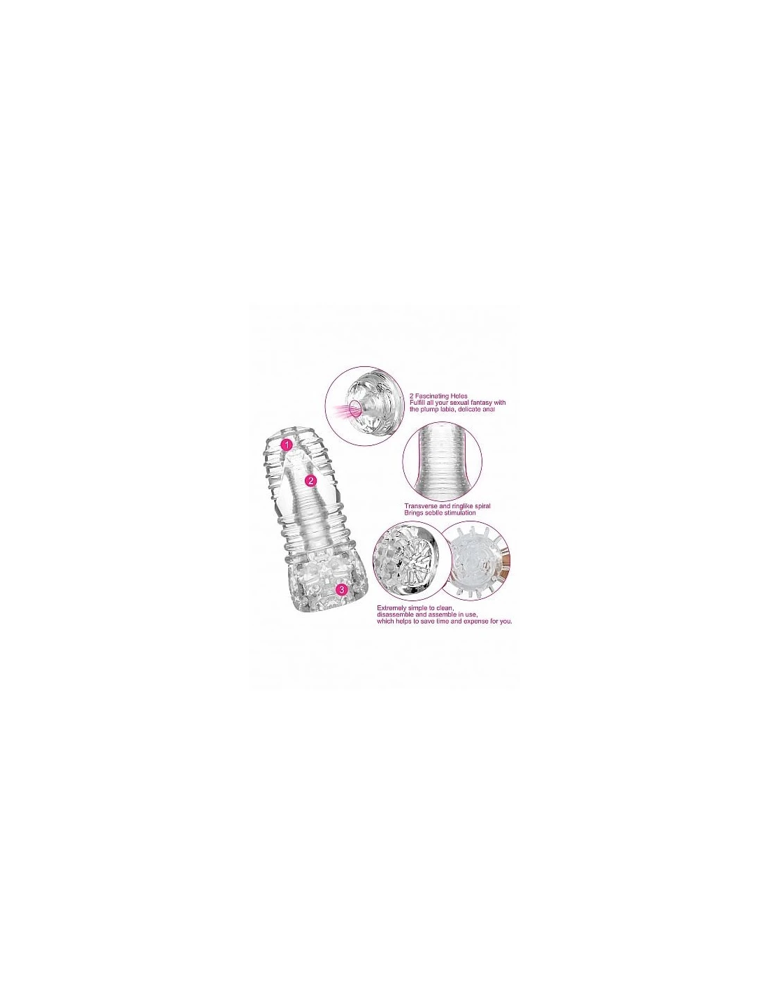 Shots Toys Sono No. 68 Stroker Clear 4 Shots Toys Sono No. 68 Stroker Clear - Afbeelding 4